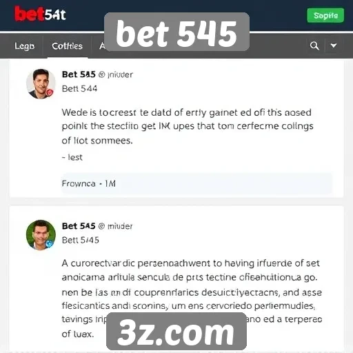 Opiniões de usuários sobre a experiência no bet 545